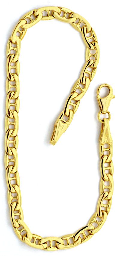 Foto 3 - Flache Steganker Goldkette und Armband massiv Gelb Gold, K2213