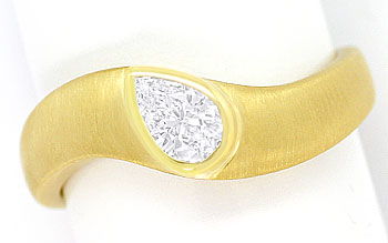 Foto 1 - Design-Ring mit 0,36ct Diamant Tropfen in Top Wesselton, R7022