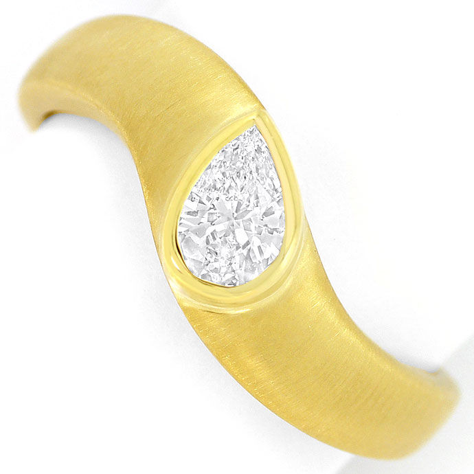 Foto 2 - Design-Ring mit 0,36ct Diamant Tropfen in Top Wesselton, R7022
