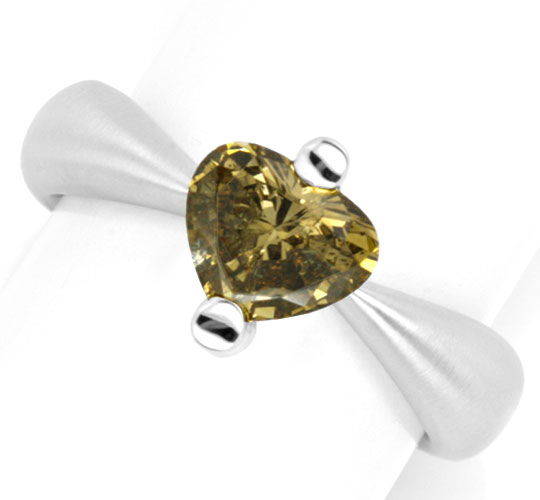 Foto 2 - Ring 1,12ct Diamant Herz Einkaräter Super Design, S4199