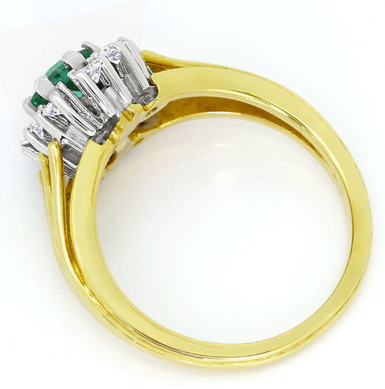 Foto 3 - Turmalin Brillant-Ring 0,75ct Gruener Turmalin 14K Gold, S4711